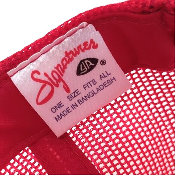 Vintage RAPALA Signature Snapback Trucker Hat Red / Gray Mesh OSFA Pre-Owned - Picture 6 of 6